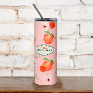 20oz Tumbler_Pink Peach Strawberry Design